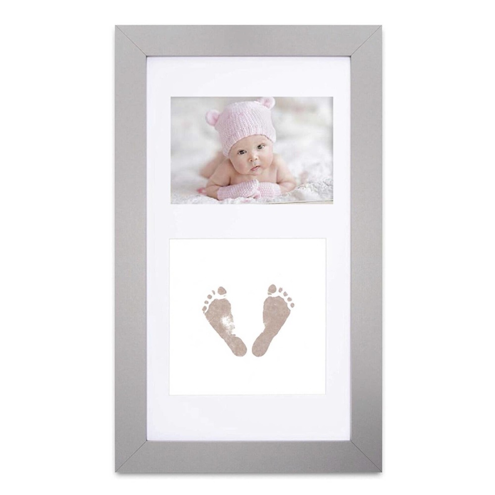 Baby Handprint & Footprint Kit, Baby Picture Frame. Inkless & Mess Free 17.7x11